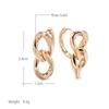 Kinel Simple Rose Gold Color Thick Chain Earrings For Women Vintage Glossy Jewelry