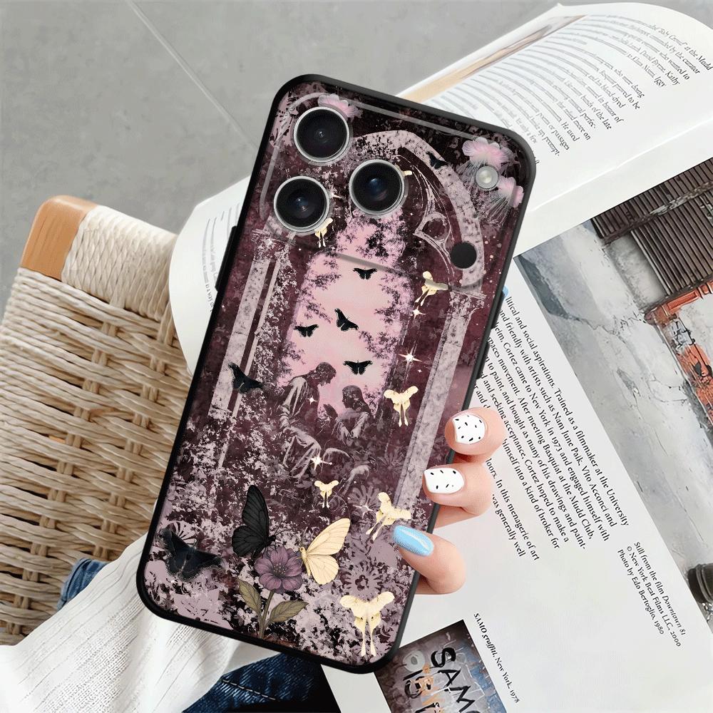 Schwarze weiche Handyhülle für iPhone 7 8 XR 17Air 13 12 11 17 Pro Max 15 16 14 Plus XS Max Cartoon Tiger Kunst