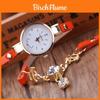 Fashionable Angel Pendant Bracelet Watch For Women With Sparkling Rhinestones And Pu Strap