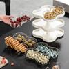 Creative PP Fruit Storage Rack 2/3 Layer High-grade Divided Plates Vintage Multi-storey Table Plate Dried Fruit Serving