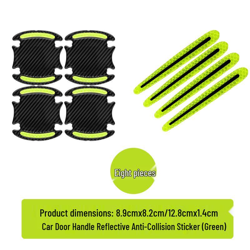 Car Door Anti-Collision Carbon Fiber Texture Reflective Protection Sticker