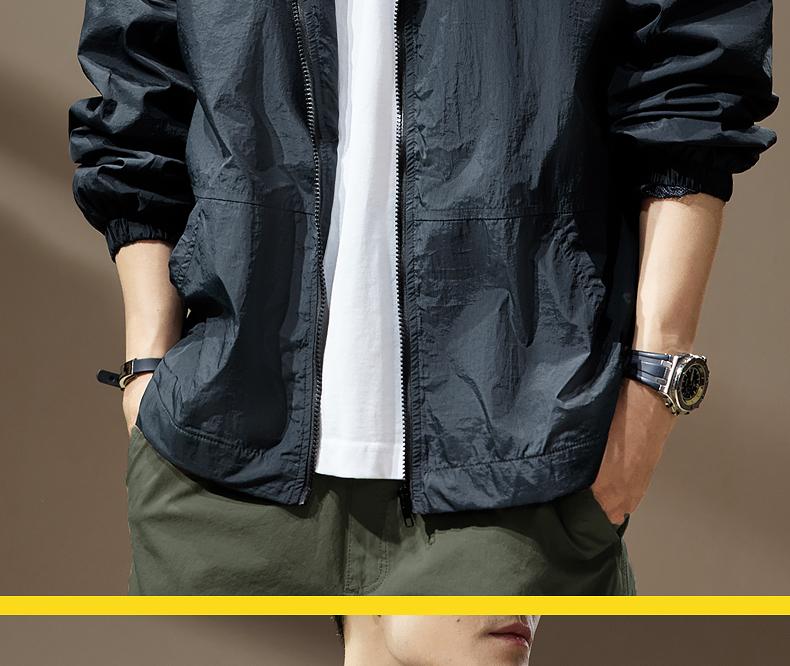 Herren Sommer Leichte UV-Schutz Kapuzen Outdoor Arbeitsjacke