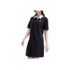 Fila Color Block Button Casual Polo Short Sleeve Dress Women Dresses Black T11W33330-1A