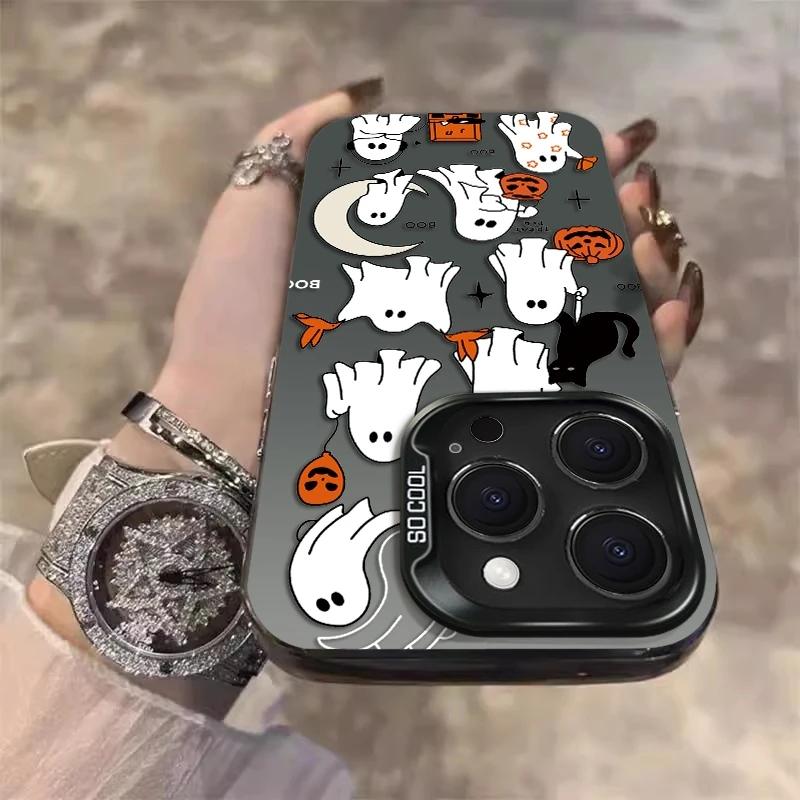 Halloween Geister Handyhüllen für iPhone 16 Pro Max Hülle 15 11 12 14 13 Pro XS XR 8 7 16 Plus Stoßfeste Hülle