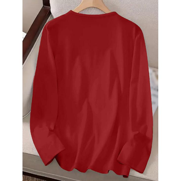 Women's elegant long sleeves Watercolor butterfly flocking art pattern printed round neck Comfortable, soft, and breathable new style Fashionable,