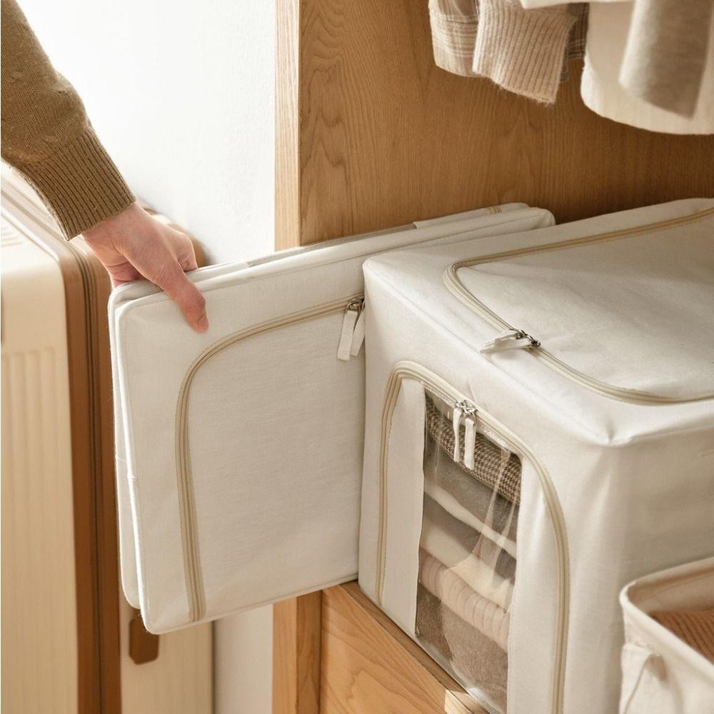 Large Capacity Fabric Storage Box Stackable Wardrobe Container Toy Storage Bins  Living Room