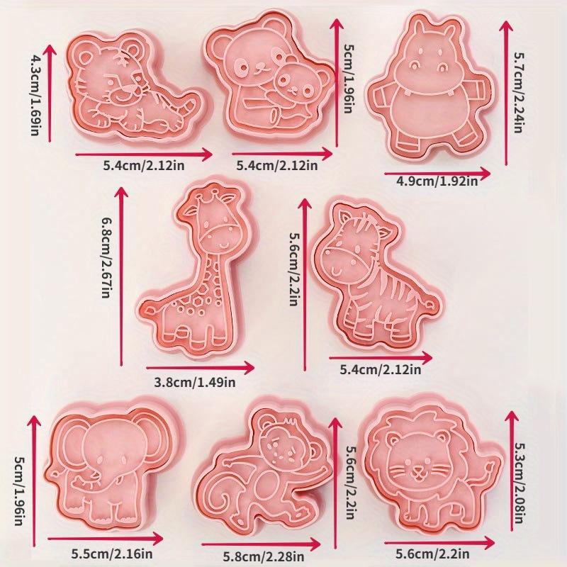 8Pcs/set Jungle Safari Animal Cookie Cutter Mold Cake Tools Biscuit Baking Accessorie
