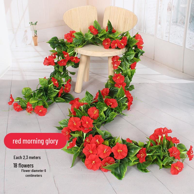 Artificial Rose Flower Vine for Balcony, Staircase, and Railings Decoration