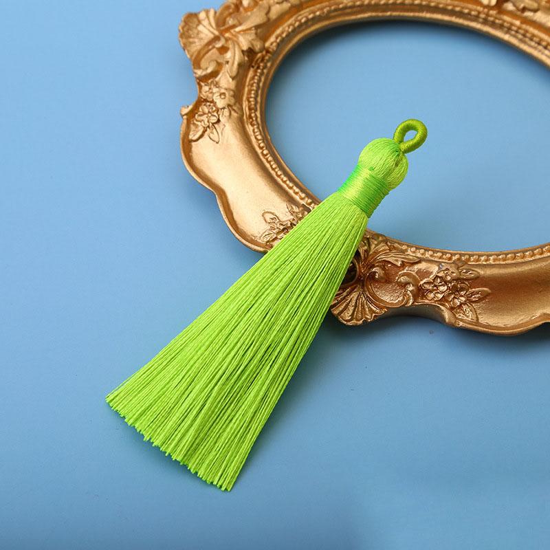 10pcs 8cm Ice Silk Tassel Charms Brush Pendant Crafts For Diy Jewelry Making Accessories Handmade Bracelet Earring Decor Crafts