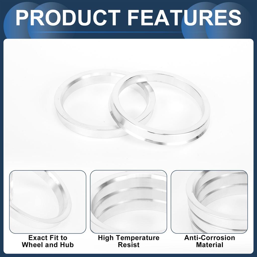 INFINAUTO Wheel Hub Centric Ring OD 76.1mm To ID 66.6mm Wheel Center Shaft Shock