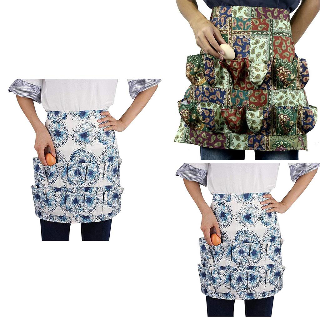 Egg Collecting Apron Pick Up Eggs Multi-pocket Apron