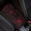 Dreaweet Stylish Spider Web Printed Black Car Center Console Armrest Cushion Cover Pad Soft Car Armrest Seat Box Cover Protector Auto Car Interior