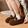 Fashion retro versatile Doudou cotton shoes women's 2025 autumn and winter new soft-soled thin shoes with a pedal on shit