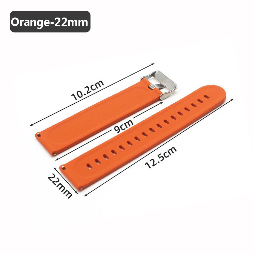 20mm 22mm Quick Release Silicone Universal Steel Buckle Wristband Watch Band Bracelet Strap