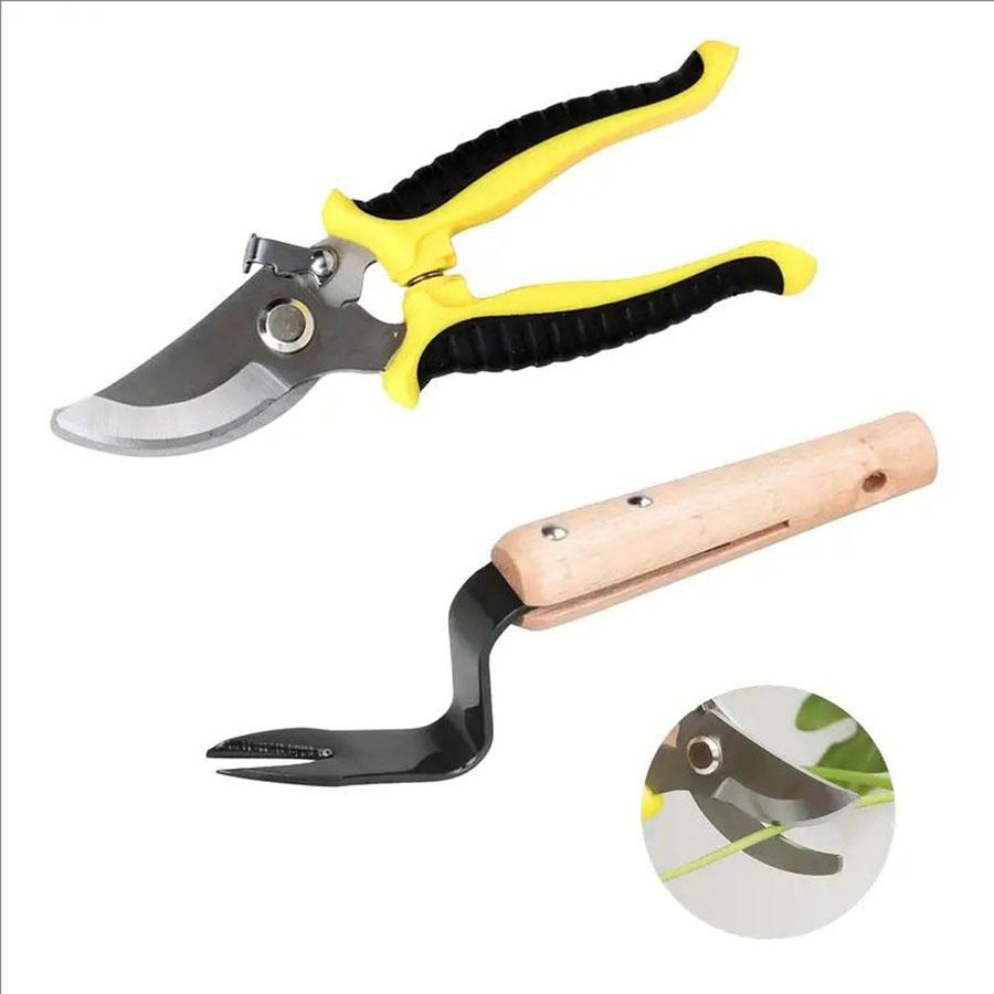 

Набор из 2 штук, прополочный инструмент/ножницы — идеальные инструменты для прополки и обрезки, прополочные щипцы для садового инвентаря для открытого воздуха золотой