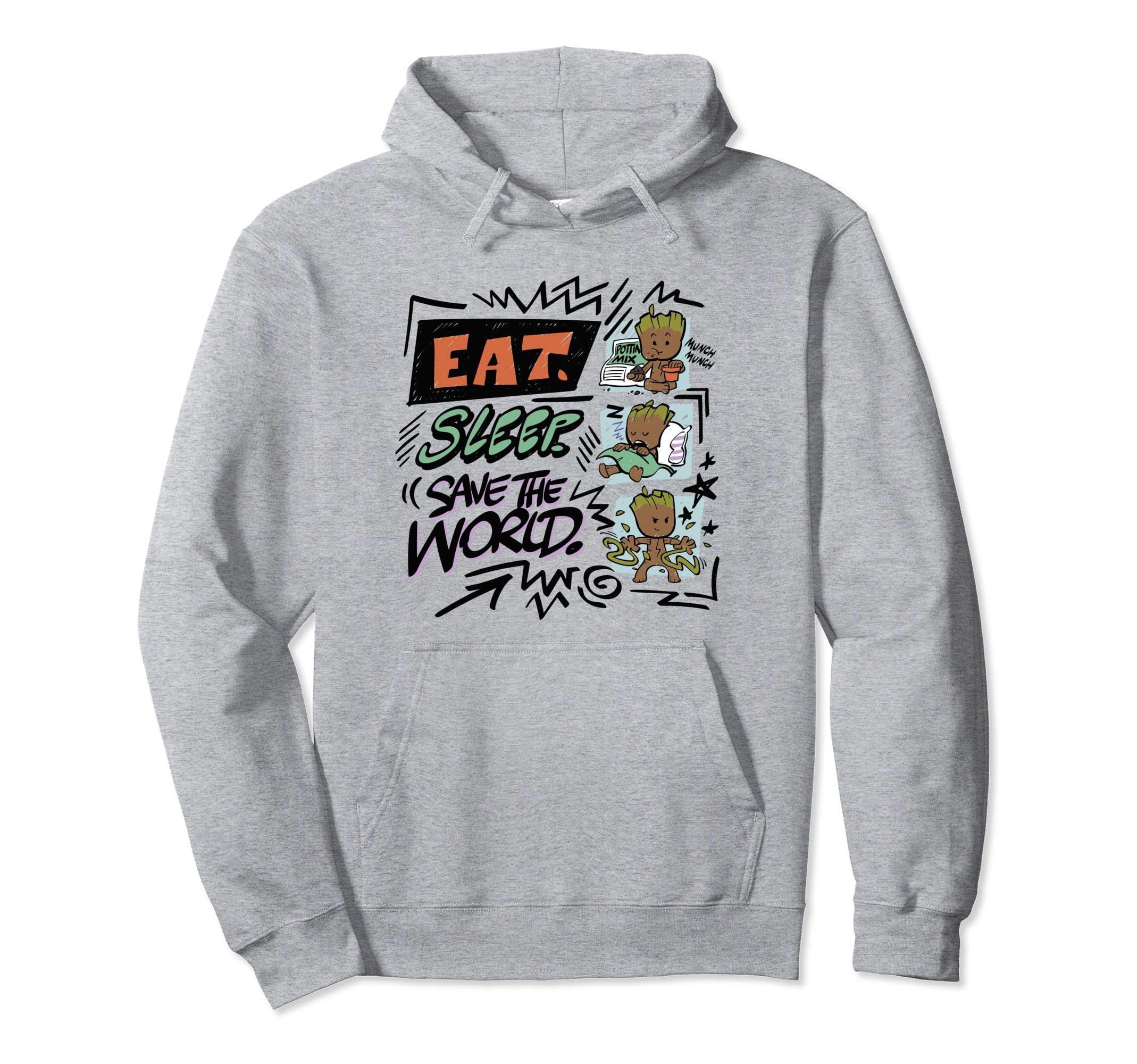 

Marvel Guardians of the Galaxy Groot Cycle Comic Sketch Hoodie