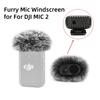 Protecție de microfon pufoasă pentru microfonul lavalieră DJI MIC 2, Parbriz pufoasă pentru microfon, Reducere a zgomotului, Capotă de microfon, Capac de vânt