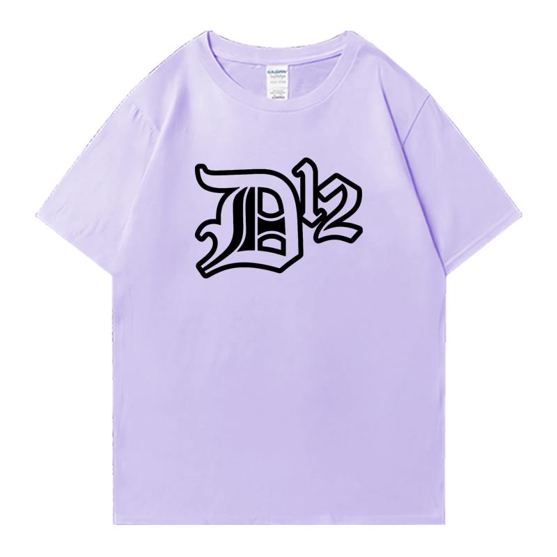 Summer Street Hip Hop D12 Band Oversized T-shirt Men Women 100% Cotton short sleeve t-shirts Crew Neck Unisex vintage clothing