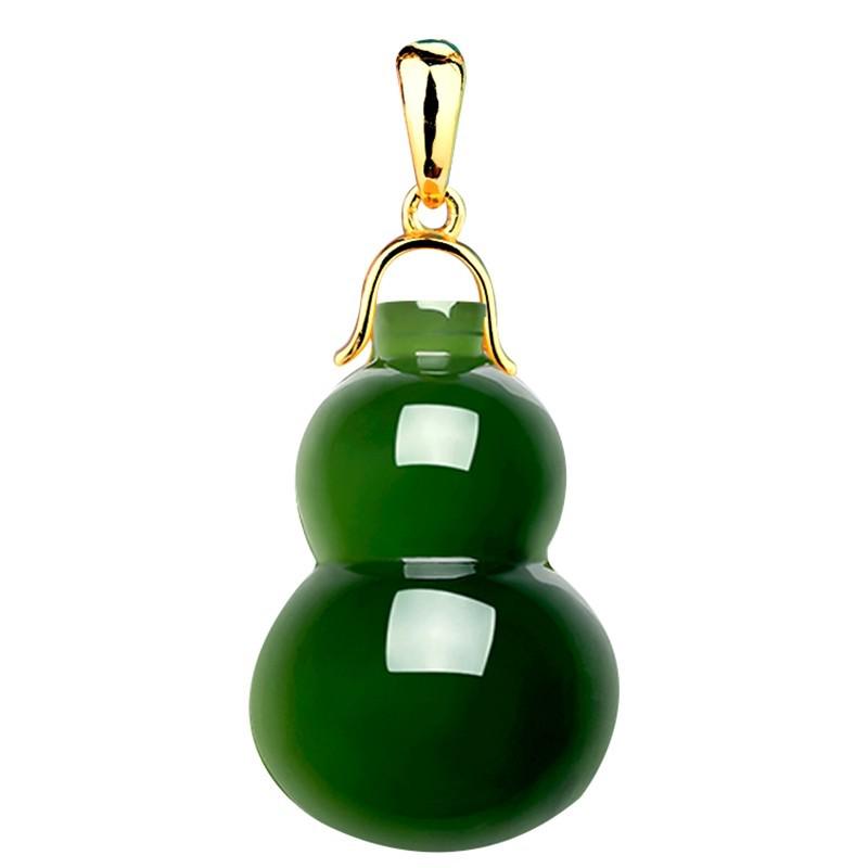 

Ожерелье-подвеска из стерлингового серебра 925 пробы с нефритом в форме дынного семечка и тыквы-горлянки с бычьим носом F001 белый