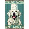 2D Your Butt Napkins My Lady Decor Wall Decor Dog Decor Funny Guest Bathroom Wall Art Toilet Paper Wall Art Decorations Poster