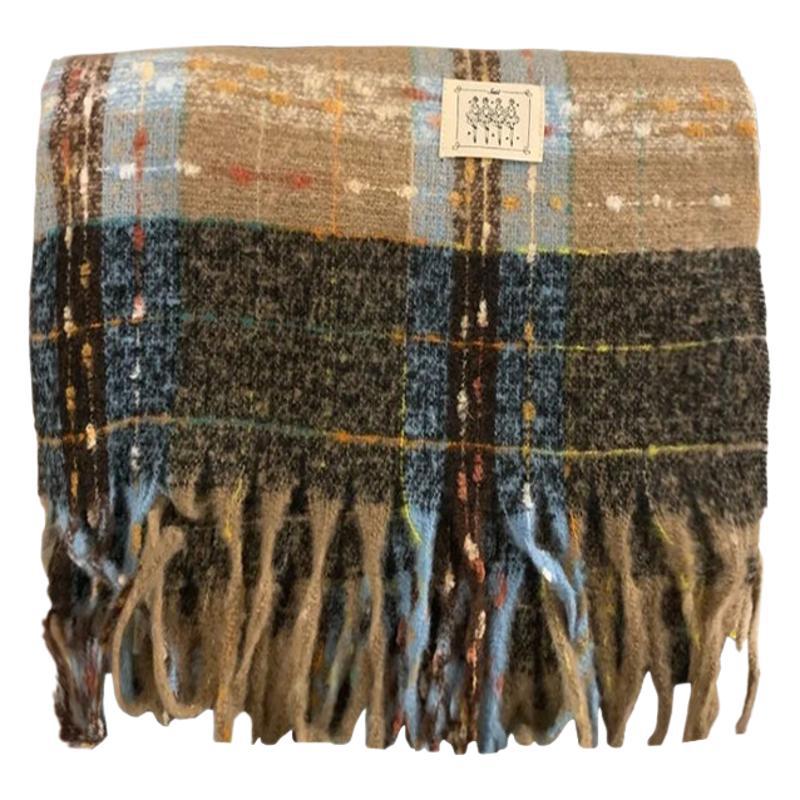 Versatile warm scarf student niche winter imitation cashmere shawl fringed galaxy plaid scarf woman