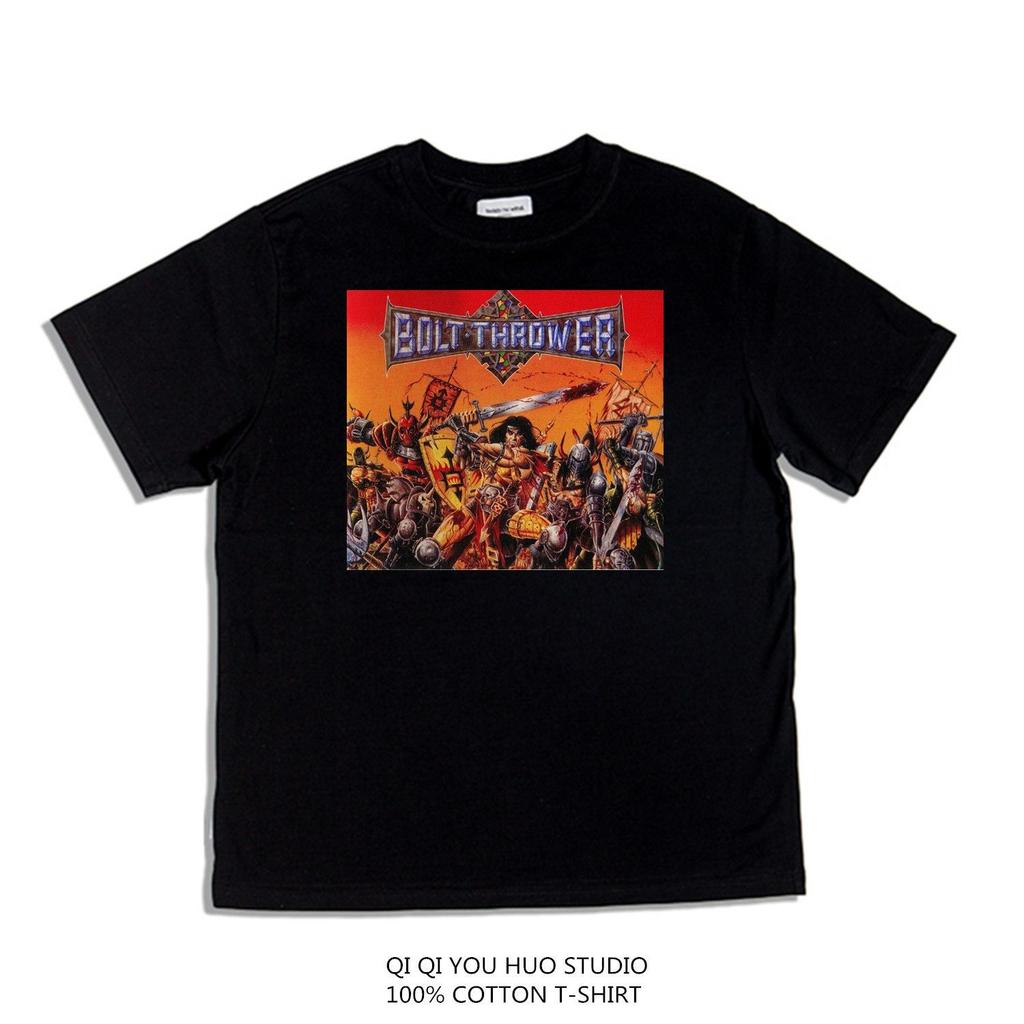 2025 Britský Death Metal Rock Bolt Thrower Kapela Potisk Alba Volné Ležérní Trendové Tričko s Krátkým Rukávem Dámské