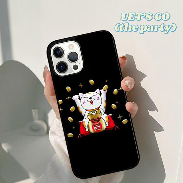 Autumu Japanese Lucky Cat Art Phone Case Cover for iPhone 16 15 12 mini 11 13 14 Pro Max SE 2020 Apple 6S 7 8 Plus Coque