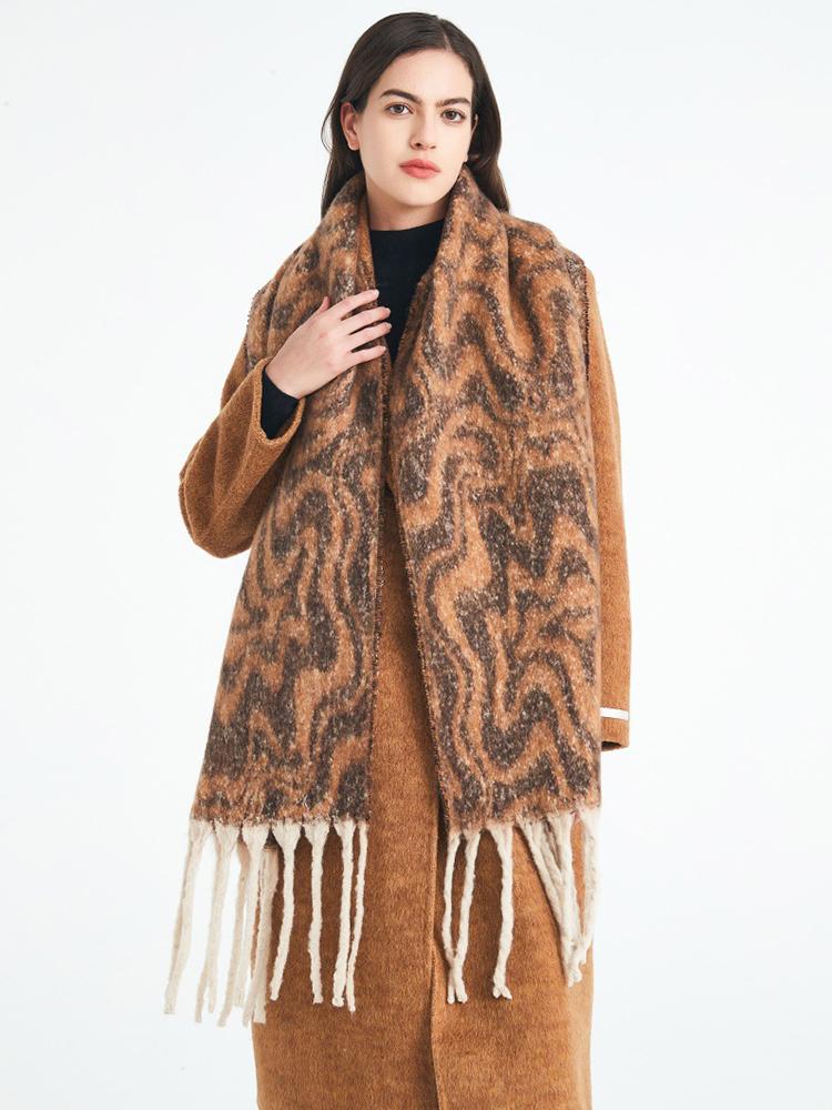 Women Winter Retro Knitted Long Scarf Headscarf Ladies Casual Striped Tassel Warm Scarve Mujer Foulard Thick Wrap Shawl  New