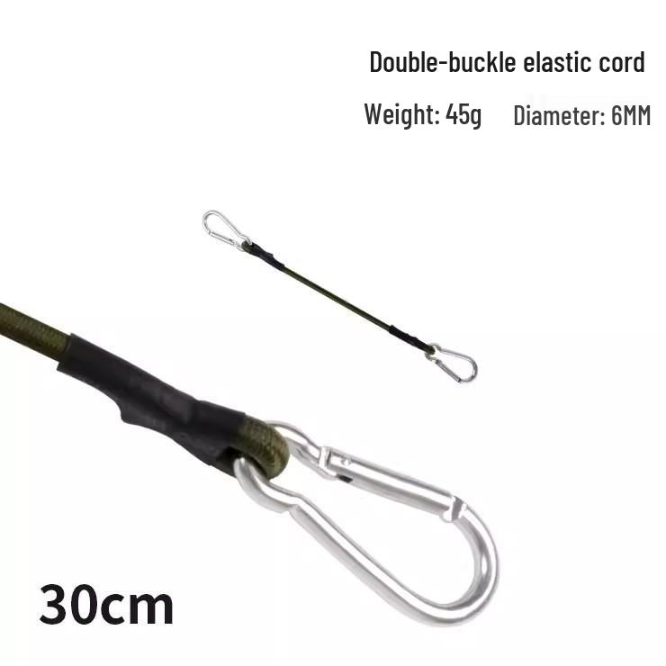 Outdoor Elastic Bungee Cord & Climbing Hook Tent Stake Set