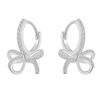 Yi Xuan Personalized Luxurious Bow Zircon Earrings – Elegant & Trendy