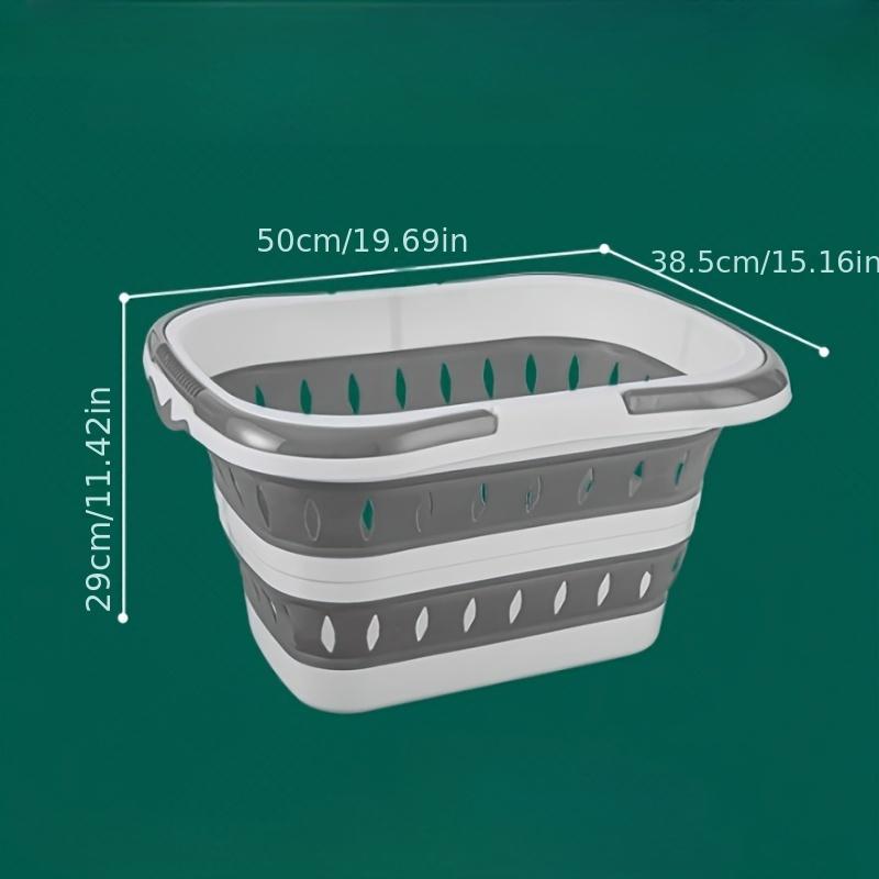 1pc Large Folding Clothes Basket For Household Wall Hanging Clothes Storage Basket Bathroom Laundry Basket Plastic