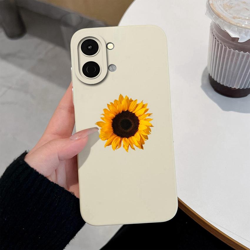For Tecno Spark Go 3 2 1S 30 40 40C Pova 7 Ultra Pro Neo Case Beautiful Butterfly Sunflower Fashion Housing Soft Liquid Silicone Anti Slip Back Covers