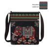Ethnic Elephant & Butterfly Embroidered Crossbody Bag - Women's Cultural Canvas Shoulder Accessory
