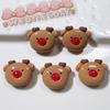 10 Pcs Cute Cartoon Christmas Deer Cookie Man Snowman Resin Scrapbook Diy Jewelry Wedding Children Gift Hairpin Accessories A57