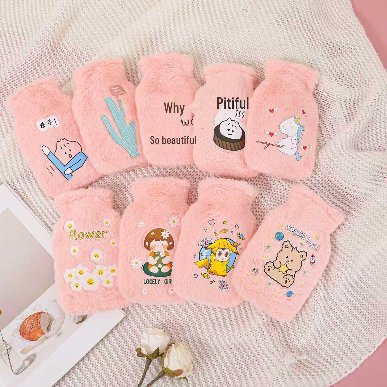 Плюшевая мультяшная мягкая грелка для рук из кроличьего меха, взрывобезопасная и утолщенная Small (250ml)