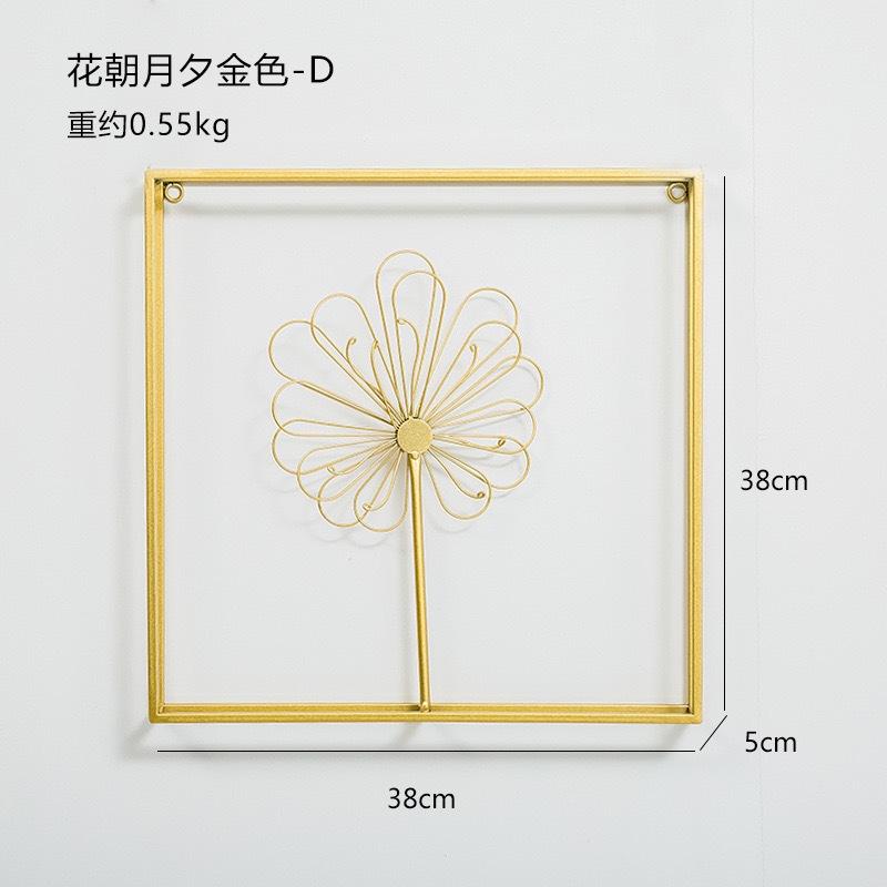 Metal Iron Art Leaf Mural Nordic Wall Pendant Light Luxury Hanging Decoration Crafts Household Creative Hanging Decorations New