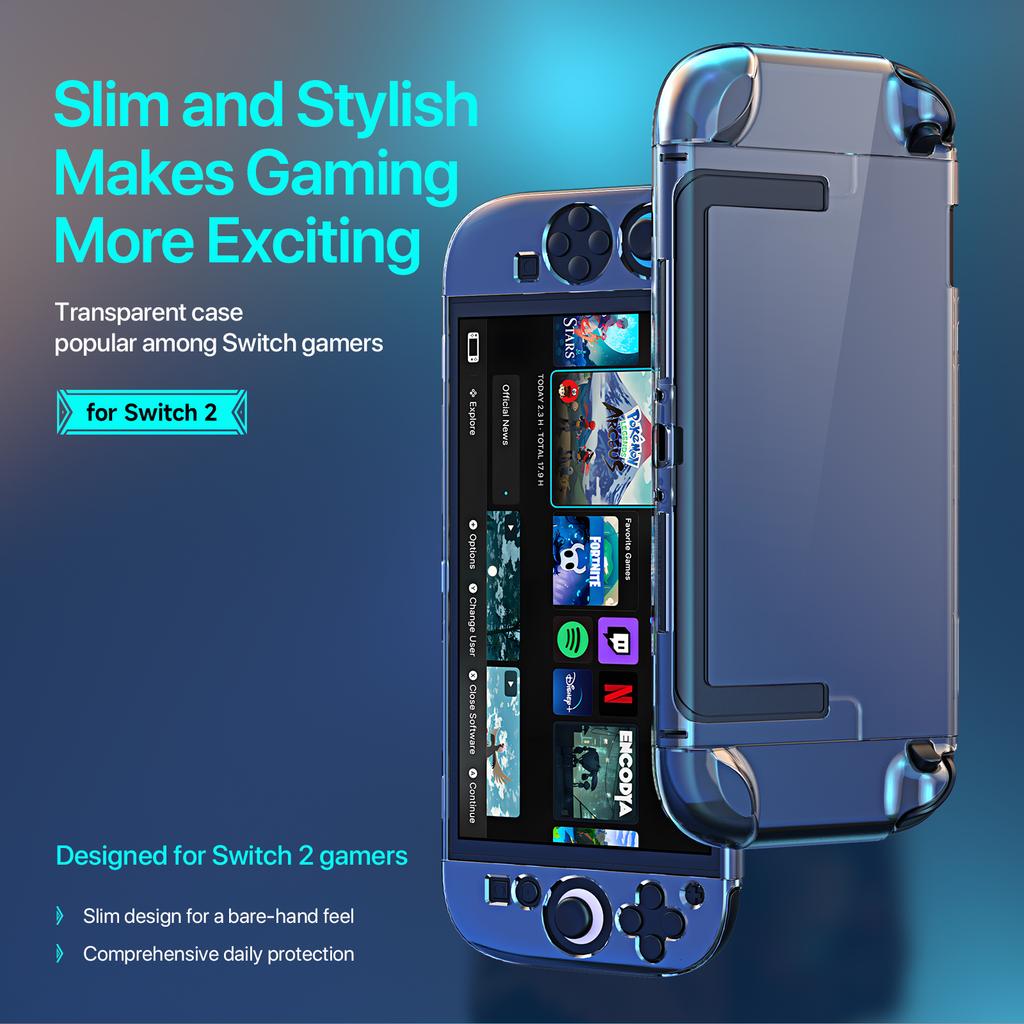 For Nintendo Switch 2 Clear Case DUX DUCIS Slim PC Game Console Protective Cover