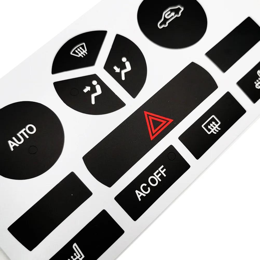 Black Climate Button Decal Climate Control Button Decal Automotive Interior Sticker Illuminated Text Precise Fit