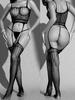 Romance Open Crotch Fishnet Bodysuit Women Sexy Lingerie Porn Garters Bodystockings Lace Underwear Erotic Outfits Sexy Set New