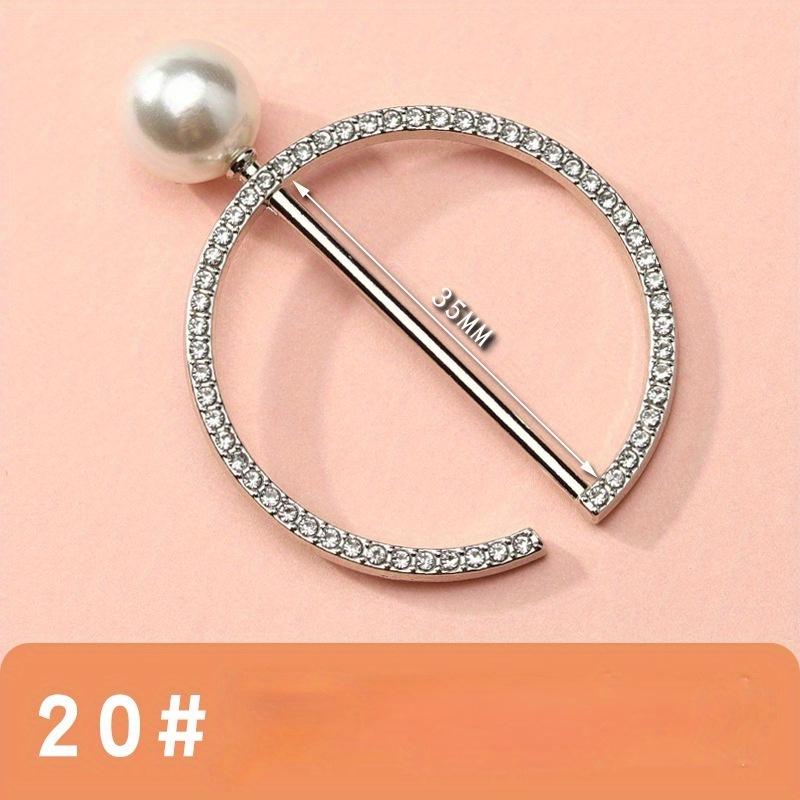 Round Shape Elegant Tee Shirt Clips Scarf Buckles T-Shirt Clip Ring Clothes Corner Knotted Buckles Inner Diameter 29-35mm