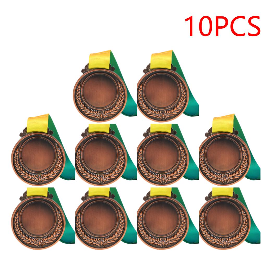 2 tum Guld Silver Brons Prismedalj Vinnarmedalj med Halsband 1:a 2:a 3:e Vinnarpris Present Spel Souvenir