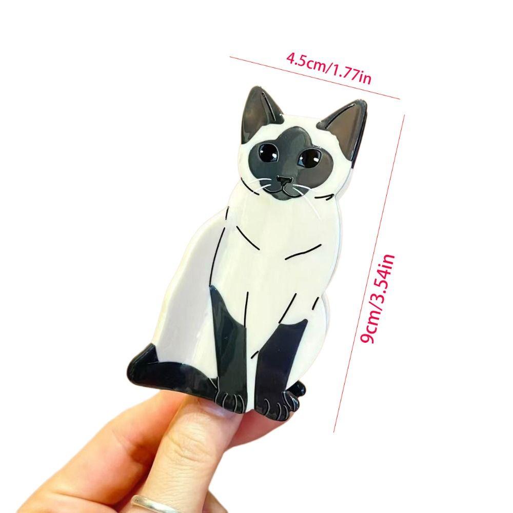 Personalized Acetic Acid Acetate Cat Hair Claw Pet Hairpin Animal Hair Clip Cartoon Hair Accessories Shark Clip Girl