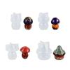 4x Various Styles Mushroom Silicone Molds Mushroom Epoxy Resin Mold Christmas Gift for DIY Craft Candle Home Decorations