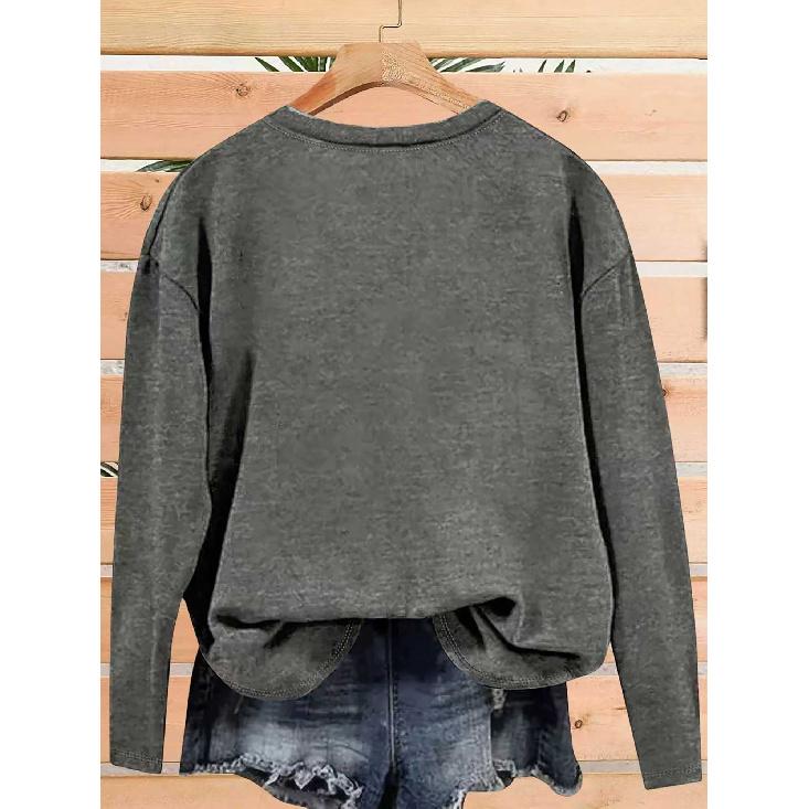 Women's Casual Sports Long Sleeve T Shirt,Soft Cotton Material, Loose and Comfortable fit,Pet Dog Pattern print,Ideal Gift for Pet Lovers for Summer