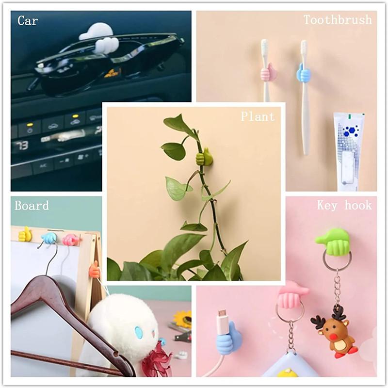 Thumb Hooks Mini Cable Organizer Silicone USB Management Clips Desktop Wire Manager Cord Holder for Earphone Mouse Bobbin Winder