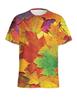 All-over Maple Leaf Print Short-sleeve T-shirt, Stylish Casual Essential.