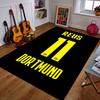 Reus 11 Dortmund Football Design Patterned Carpet a Non Slip Rug Suitable for All Seasons and Any Setting, Gift