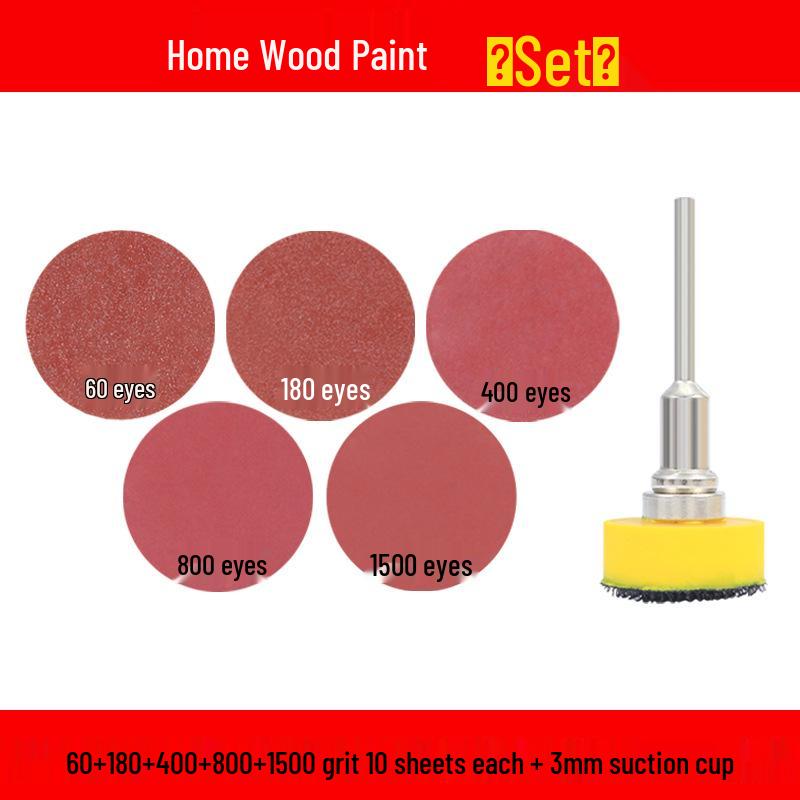 One-Inch Flocked Sandpaper Grinding & Polishing Disc for Small Electric Grinders