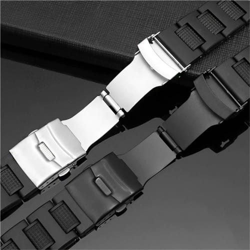 VSHTPAQF (Small Shop) Plastikowe Watch Band for Casio G-Shock GA-1000, 1100, GW-4000, GW-A1100, A1000 (Black BK)