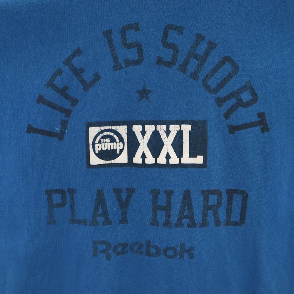 Reebok 90s Made in USA Old Short sleeve T-shirt XL Blue Men's Used